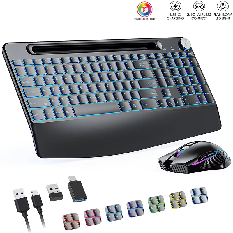 Gaming Keyboard And Mouse Combo - Clavier et souris sans fil 2.4G