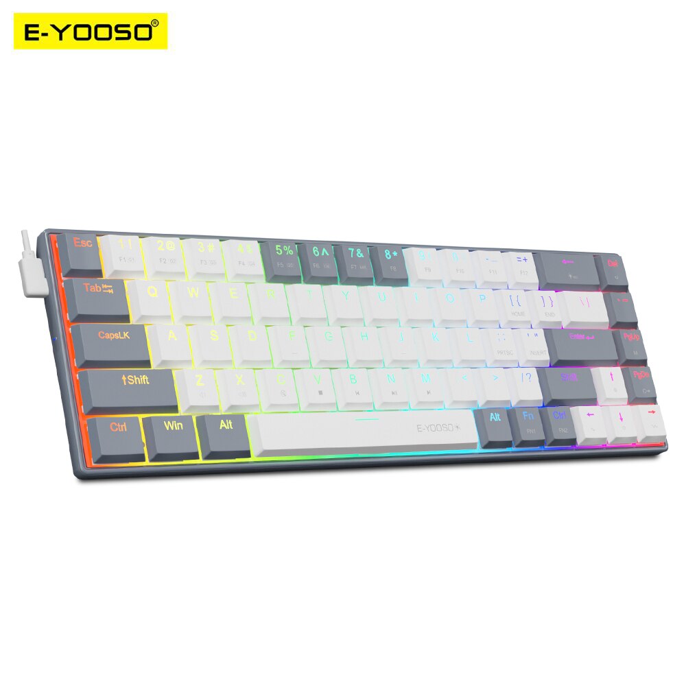 Gaming Keyboard E Yooso - E-YOOSO A68 RVB Mini Mince USB