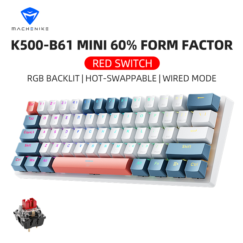 Gaming Keyboard Mini - K500-B61 Machenike Mini clavier mécanique 60%