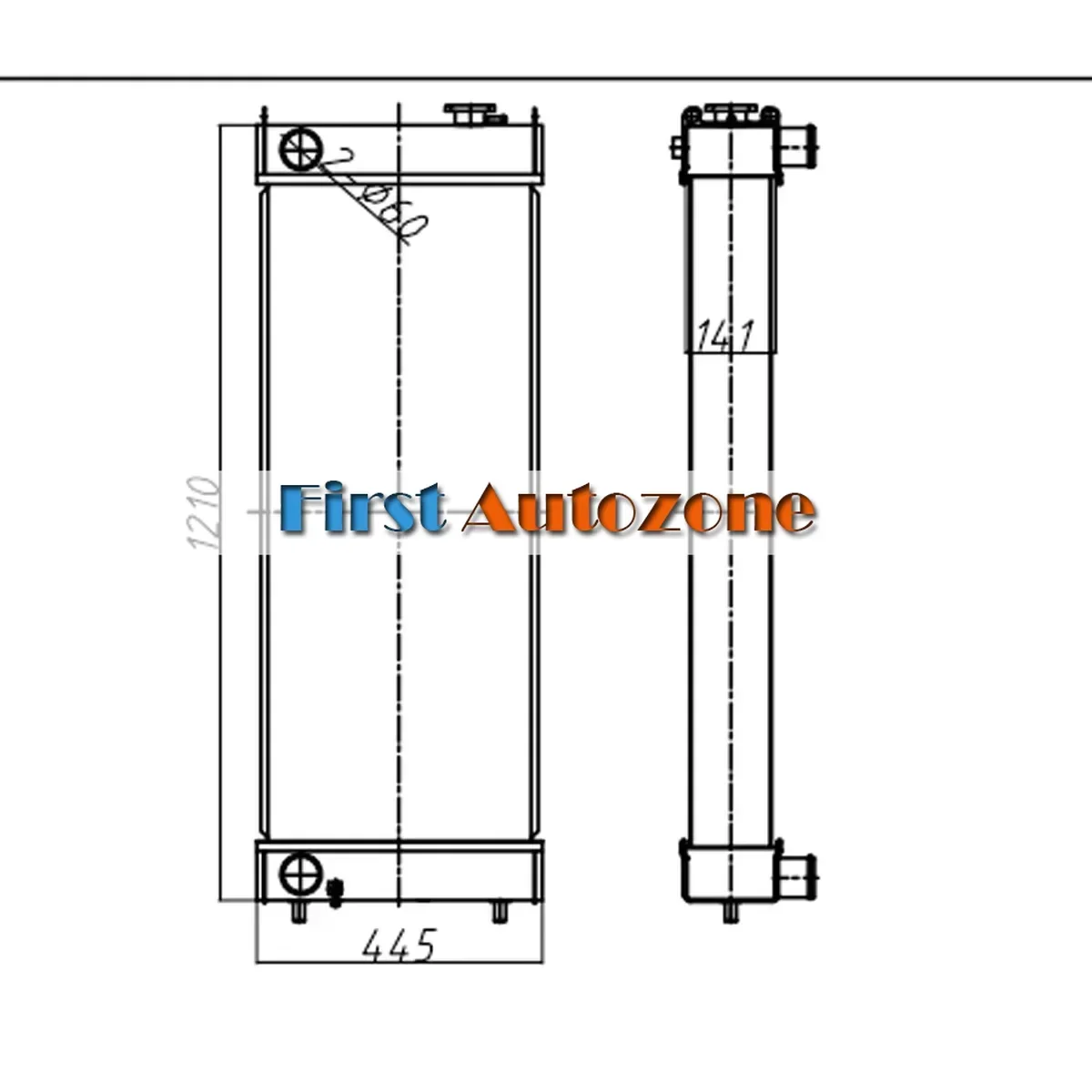Aluminum Case 65 - Radiateur de réservoir d'eau LN002450 pour