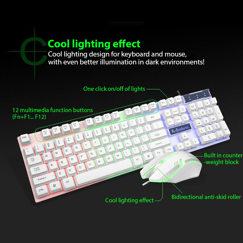 Ensemble clavier et souris KM3 - Gaming Keyboard And Mouse Combo avis et prix