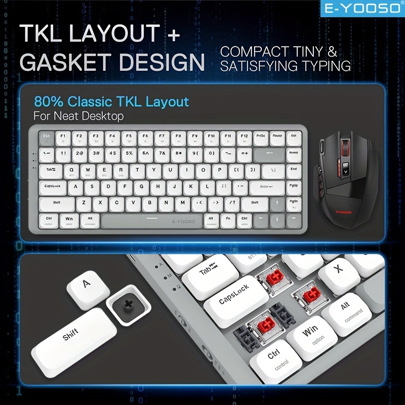 E-YOOSO Tri-Mode 2.4GWireless/ - Gaming Keyboard E Yooso avis et prix