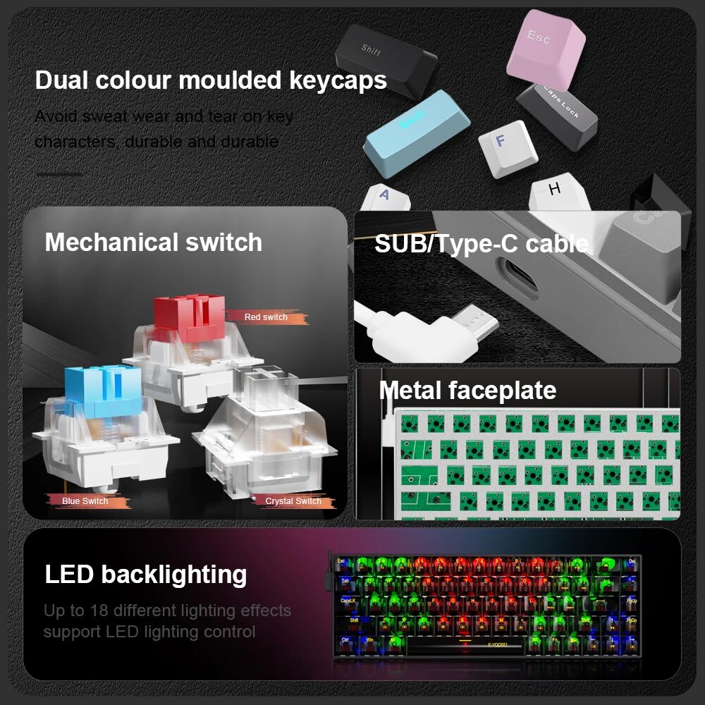E-YOOSO Z686 USB Mini jeu méca - Gaming Keyboard E Yooso avis et prix