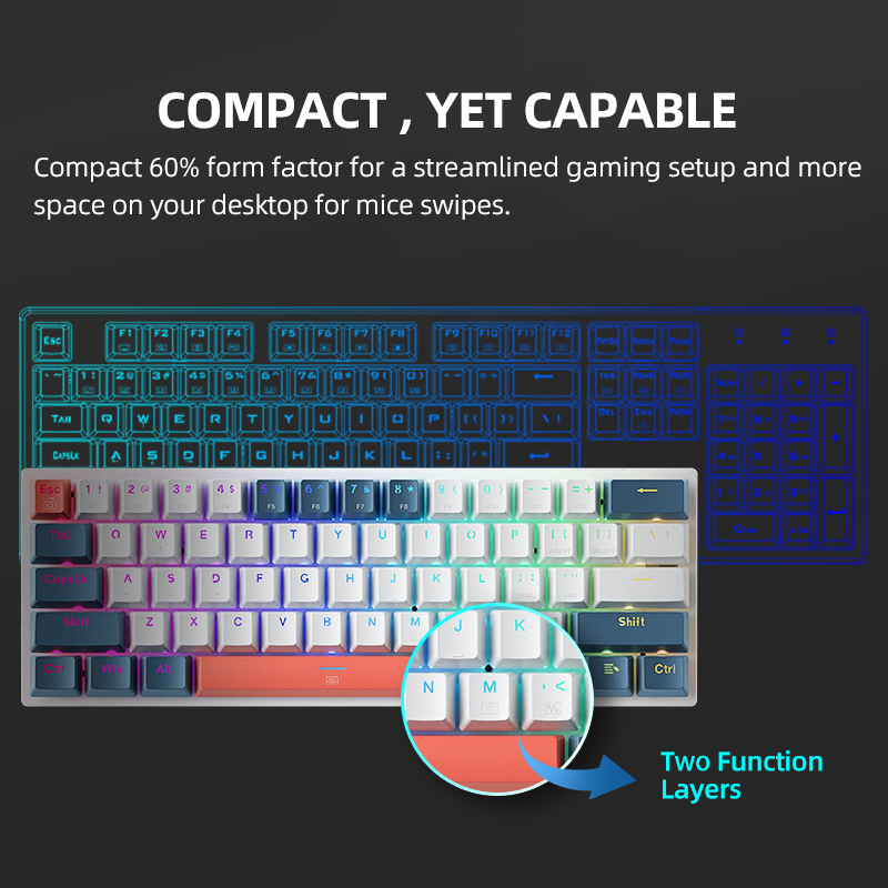 K500-B61 Machenike Mini clavie - Gaming Keyboard Mini avis et prix