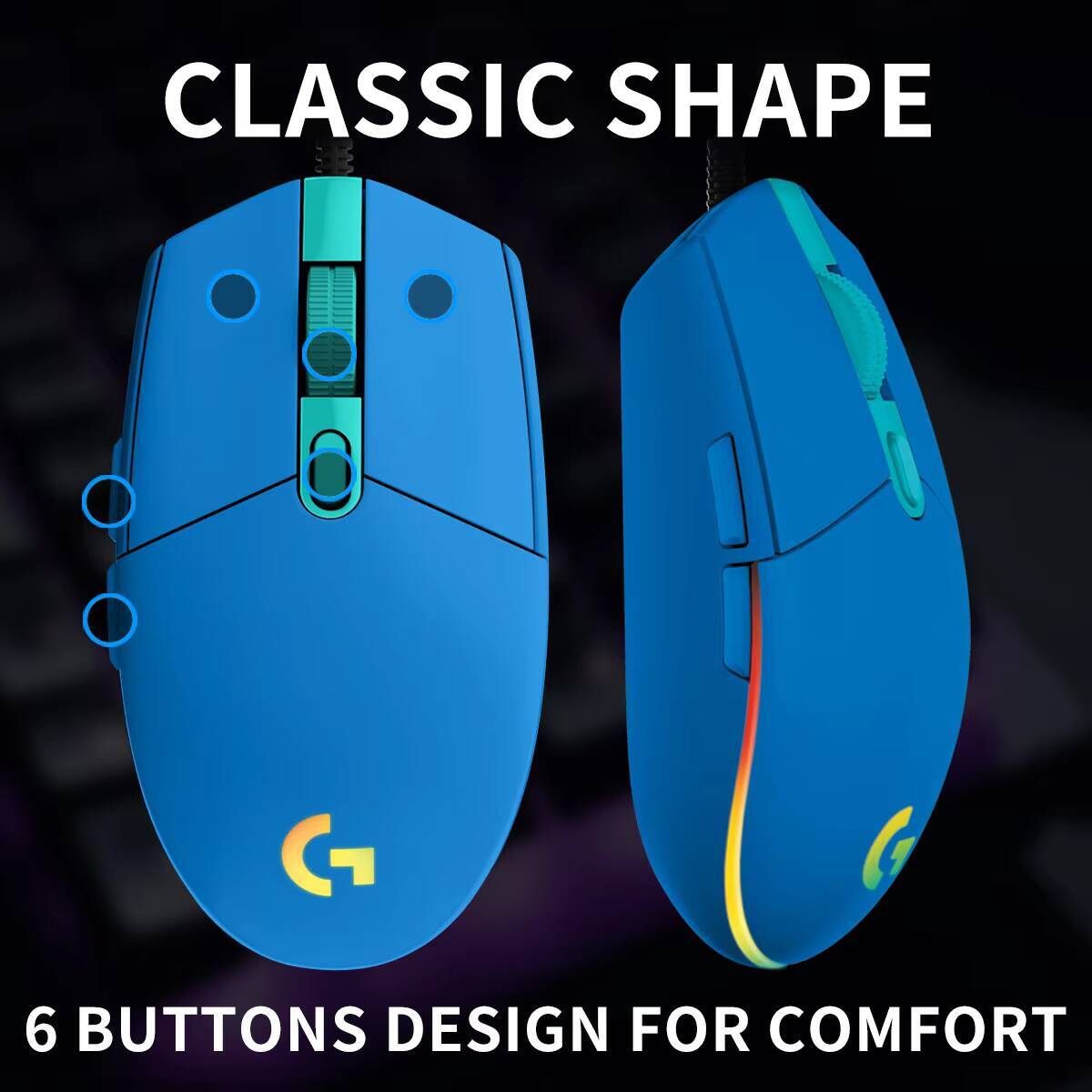 Souris de jeu Logitech G203 LI - Logitech Mouse G203 avis et prix