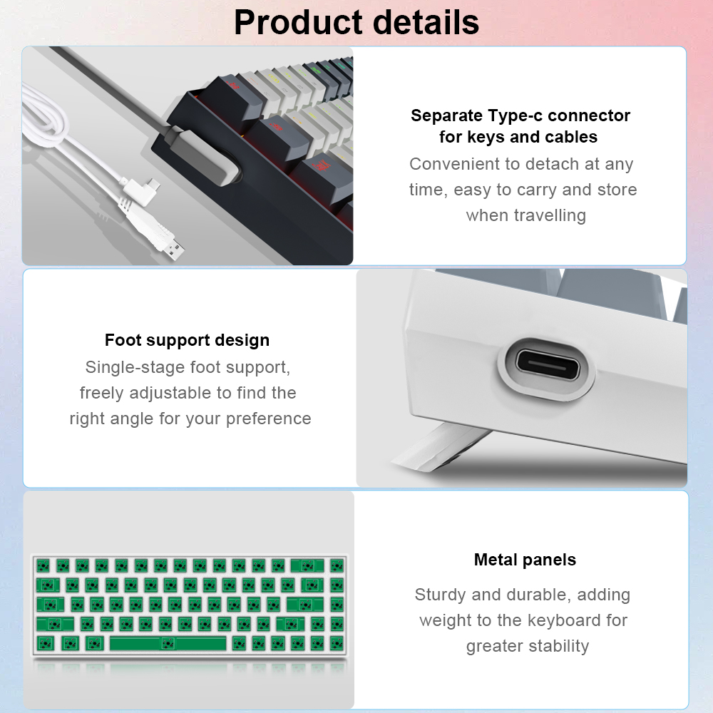 E-YOOSO Z686 RGB USB 60% Mini  - Gaming Keyboard E Yooso avis et prix