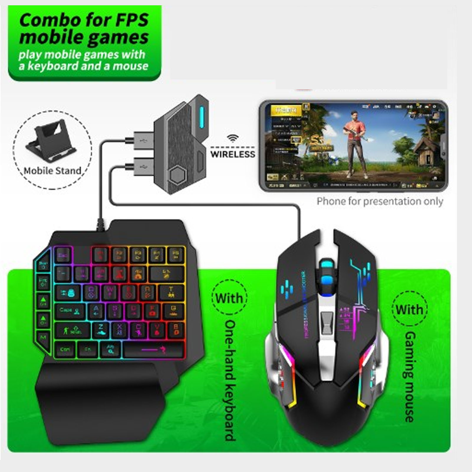 Ensemble convertisseur clavier - Gaming Keyboard And Mouse Combo avis et prix
