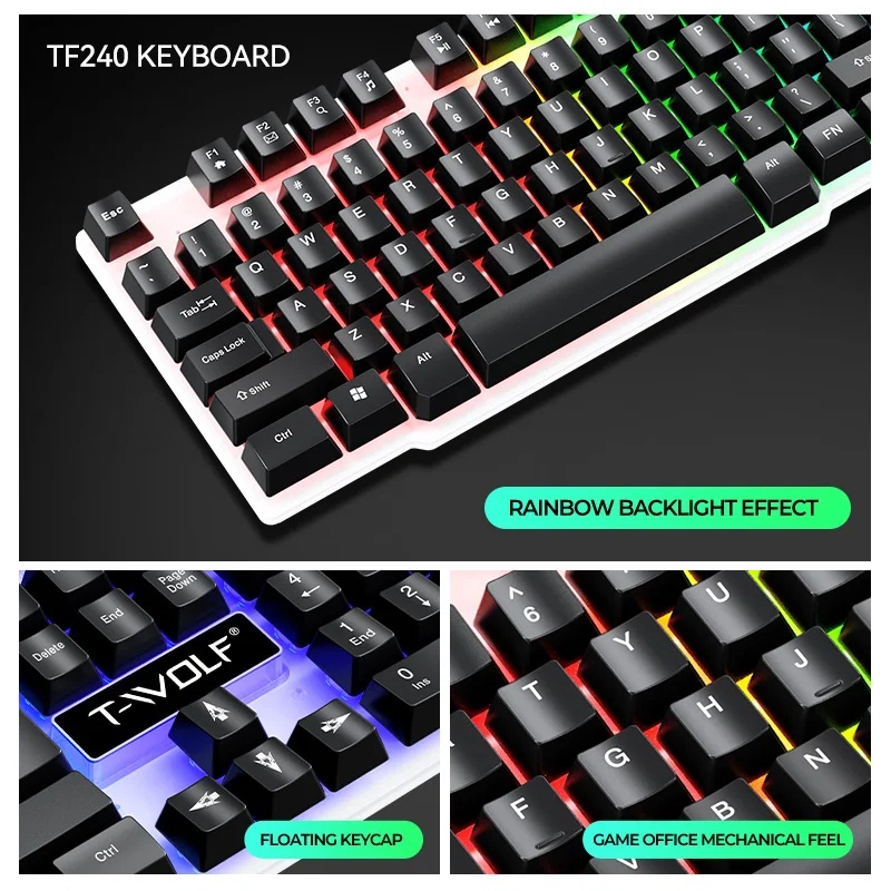 NOUVEAUX ensembles de clavier  - Gaming Keyboard And Mouse Combo avis et prix