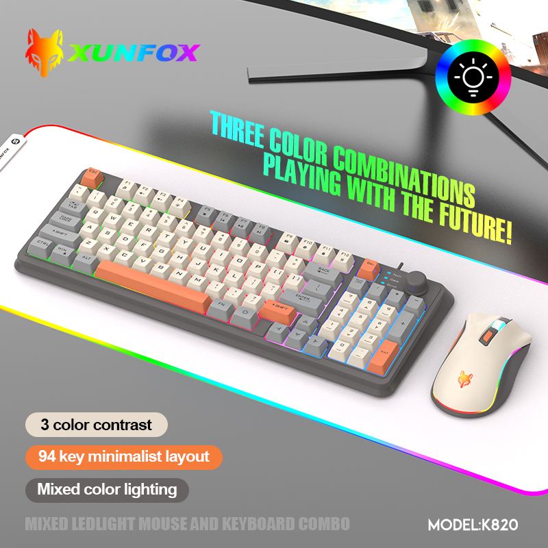 K820 USB filaire jeu clavier s - Gaming Keyboard And Mouse Combo avis et prix