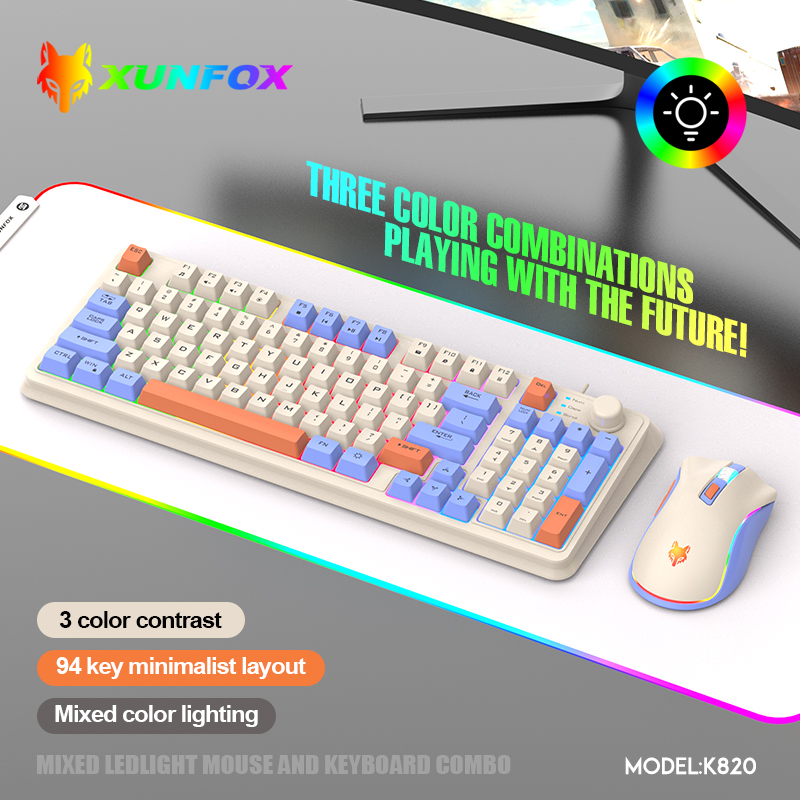 K820 USB filaire jeu clavier s - Gaming Keyboard And Mouse Combo avis et prix