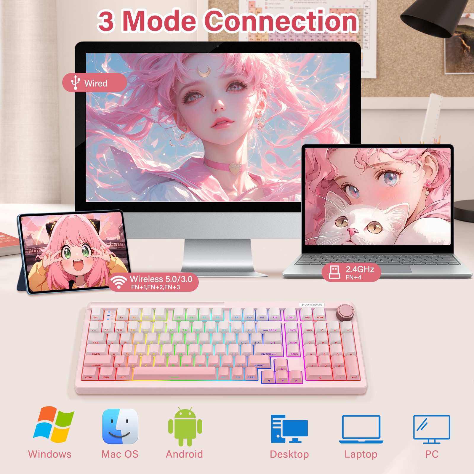 Clavier mécanique E-YOOSO 98 t - Gaming Keyboard E Yooso avis et prix